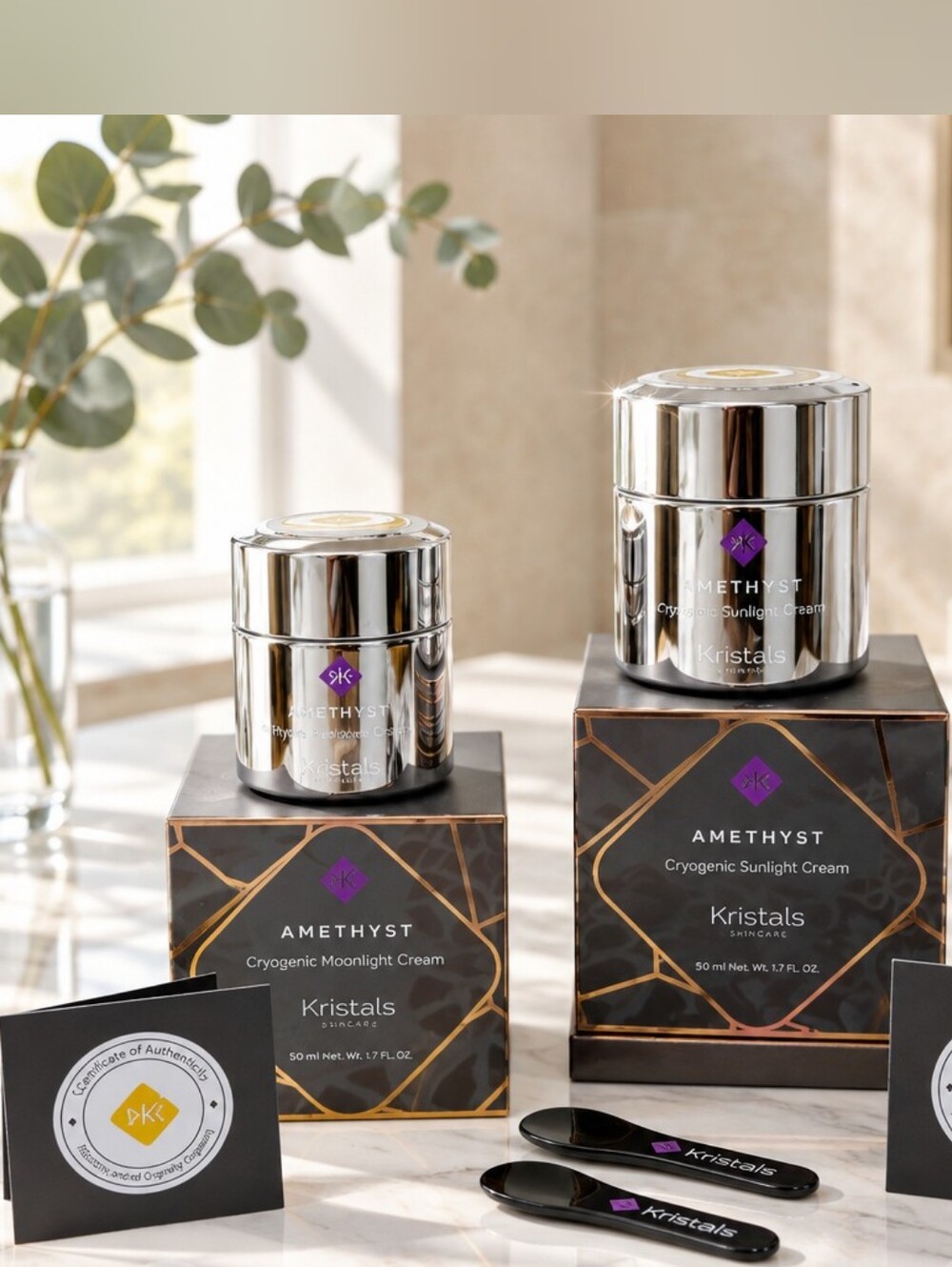 Kristals AMETHYST Cryogenic Sunlight & Moonlight Cream Set